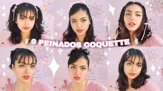 🎀 6 peinados estilo coquette 🎀 COQUETTE AESTHETIC [upl. by Ynottirb]