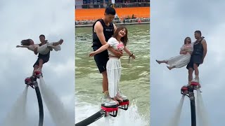 Flyboard montage  water jetpack water world this is to high [upl. by Gan]