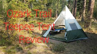 OZARK TRAIL TEEPEE TENT REVIEW [upl. by Ittam]