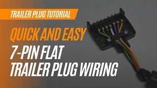 How To Wire A 7Pin Flat Trailer Plug Quickly And Easily [upl. by Budwig]