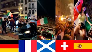 Reactions across Europe to Italys EURO 2020 win against England [upl. by Weaks]