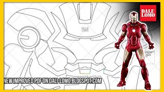 Timelapse  How to Make Cardboard Iron Man New Template [upl. by Atena991]