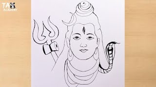 Mahashivratri Bholenath easy drawingTaposhiartsAcademy [upl. by Erlina]