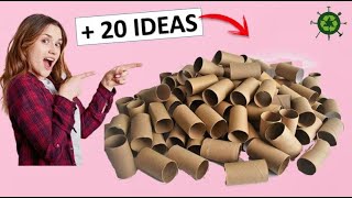 DE 20 MANUALIDADES GENIALES CON ROLLOS DE PAPEL HIGIÉNICO RECICLAJE [upl. by Gnuhn904]