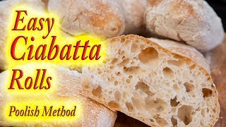 Ciabatta bread rolls made at home [upl. by Eppilihp272]