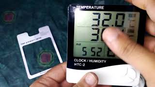 HTC 2 LCD Digital Thermometer Hygrometer  Temperature Clock Humidity  humidity sensor [upl. by Teriann567]