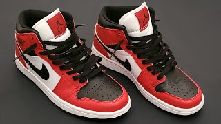 HOW TO LACE NIKE AIR JORDAN 1 LOOSELY THE BEST WAY [upl. by Derwon564]