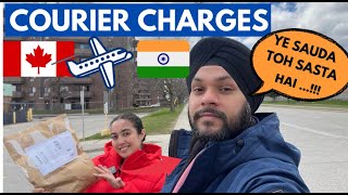 COURIER CHARGES FROM CANADA TO INDIA  CHEAPEST SHIPPING  CANADA POST [upl. by Yslek]