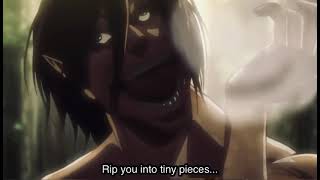 Eren goes crazy Attack on Titan Eren vs Annie [upl. by Robers]