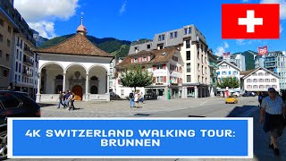 4K Switzerland walking tour Brunnen [upl. by Abad]