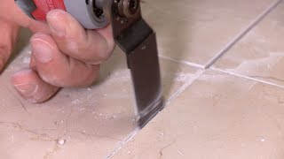 Regrouting A Bathroom Floor [upl. by Enairda]