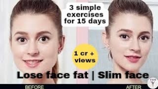 TO LOSE FACE FATSlimmer FaceNO MORE CHUBBY CHEEKS  FACE YOGA  How to Reduce Face Fat [upl. by Leugar]