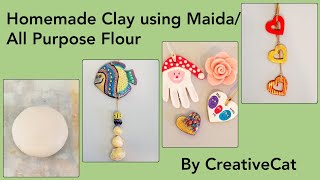 Homemade Clay using Maidawithout glueAll Purpose FlourSalt Dough [upl. by Ilrebma]