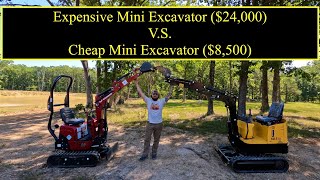 Cheap Mini Excavator VS Expensive Mini Excavator [upl. by Aneala]