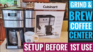 SETUP Cuisinart 12 Cup Coffee Center Grind amp Brew Plus K Cup Machine SSGB1 [upl. by Auahsoj]