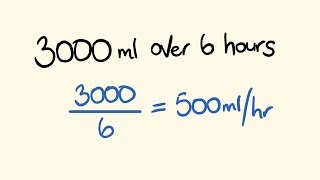 Calculating Infusion Rates  with examples [upl. by Ayian]