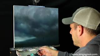 How to paint a stormy cloudy sky in oil with Tim Gagnon [upl. by Litnahc]