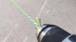 Twisting Wire Pair with a Drill [upl. by Murdock]