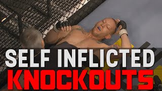 Self Inflicted Knockouts In MMA [upl. by Bud]