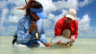 Bonefish Bahamas  Women in Fly Fishing [upl. by Joli]