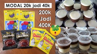 Ide JUALAN Terlaris Tahun 2020  Puding Susu Coklat Kekinian [upl. by Eenttirb]