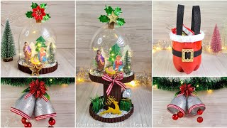 4 Increibles Ideas Navideñas Con Botellas  Adornos Navideños Económicos 2020  Natal Do Lixo [upl. by Smitt]