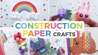 5 Construction Paper Crafts your Kids will Love [upl. by Dnalra]