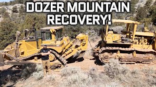 We Almost Wheelied Over Backwards In a CAT D8 Dozer Extreme Mountain Recovery [upl. by Neelyaj368]