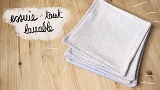 DIY essuie tout lavable  ZERO DECHET [upl. by Vincenz]