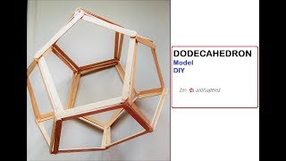 Platonic Solid Dodecahedron Model Popsicle Sticks [upl. by Hoffert265]