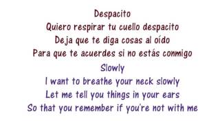 despacito lyrics in English and Spanish [upl. by Lateh]