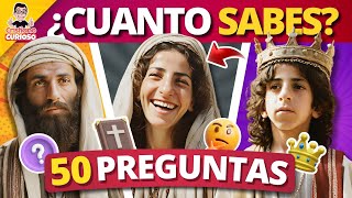 50 PREGUNTAS RÁPIDAS DE LA BIBLIA 14🧠 QUIZ BÍBLICO [upl. by Rolyab]