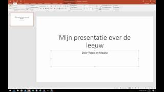 Les 1 Start PowerPoint [upl. by Ecirehs193]