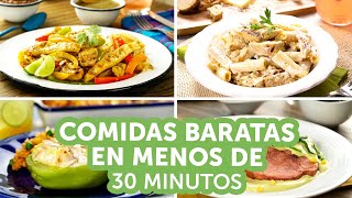 Comidas baratas en menos de 30 minutos  Kiwilimón [upl. by Oirromed]