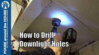 How to Drill Downlight Holes LED Downlighter Fit amp Installation [upl. by Nyladnek]