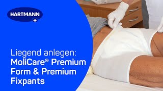 Inkontinenzvorlage im Liegen anlegen MoliCare® Premium Form amp MoliCare® Premium Fixpants [upl. by Anod]