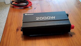 Renogy Solar 2000w pure sine wave inverter setup amp precharge resistor demonstration [upl. by Arnold230]