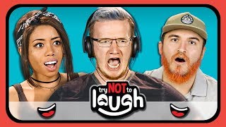 YouTubers React To Try To Watch This Without Laughing or Grinning 7 [upl. by Esyak303]