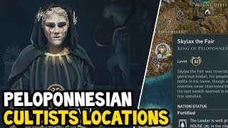 Assassins Creed Odyssey ALL PELOPONNESIAN CULTISTS Location Walkthrough [upl. by Stiles875]