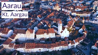 Aarau Switzerland  4K Drone Footage [upl. by Annuahs648]