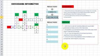 Realizar actividad de crucigrama en Excel 2010 [upl. by Meelak528]