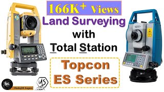 How to do land surveying with the Total Station  Topcon ES series [upl. by Alaric123]