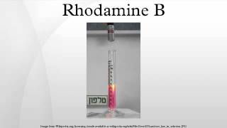 Rhodamine B [upl. by Furiya]