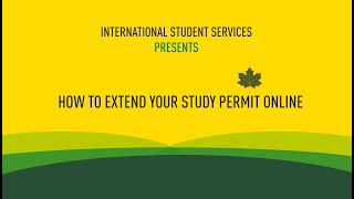 How to Extend Your Study Permit Online [upl. by Brag]