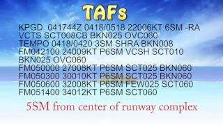 GS How To Decode METARs and TAFs  Part 1  The Simple Stuff [upl. by Ahsekel]