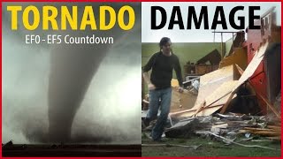 Tornado Damage Countdown EF0 to EF5 [upl. by Nishom]