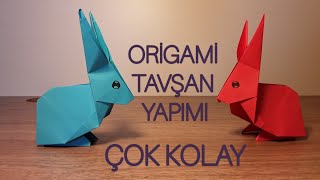 Kağıttan Tavşan Yapımı  Origami Tavşan Yapımı [upl. by Mel]