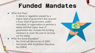 Unfunded Vs Funded Mandates [upl. by Federico339]