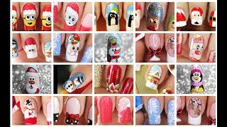 ♥ COMPILACIÓN de DISEÑOS de UÑAS NAVIDEÑOS ♥ Deko Uñas [upl. by Atirec]