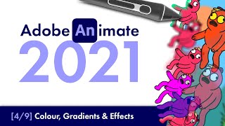 Adobe Animate 2021 Colour Gradients and Effects 4  Beginners Tutorial [upl. by Petersen827]